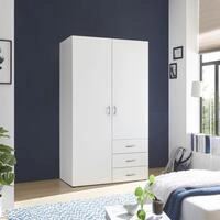 Schlafkontor Dreht&uuml;renschrank "Harry Schlafzimmerschrank in wei&szlig;" Kleiderschrank