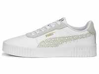 Sneaker PUMA "CARINA 2.0 LASER CUT" Gr. 38,5, weiß (puma white, pristine, puma gold)