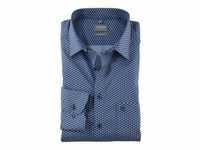 Businesshemd OLYMP "Luxor comfort fit" Gr. 40, N-Gr, blau (marine) Herren Hemden