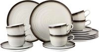 Seltmann Weiden Kaffeeservice "Geschirr-Set, 18 Teile, Terra Corso" Tassen, Teller,