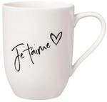Villeroy & Boch Becher "Becher mit Henkel Je taime Becher Liebe Statement 290 ml