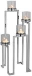 Fink Kerzenhalter "GRANT, Weihnachtsdeko" aus Edelstahl und Glas, 4-flammig,