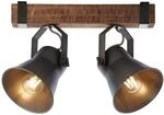 BRILLIANT Deckenstrahler "Decca", schwarz (schwarz stahl), 2, H: 24cm, 1 Stk.,