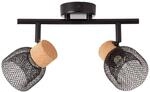 BRILLIANT Deckenstrahler "Flaka", schwarz (schwarz matt), 2, H: 15,5cm, 1 Stk.,