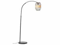 Bogenlampe BRILLIANT "Slope" Lampen Gr. Höhe: 171 cm, schwarz (schwarz, natur)