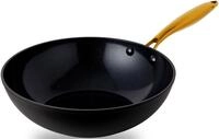 HENSSLERS Wok "HSN" Aluminium 1 Stk. tlg. BLACK CERAMIC Antihaftbeschichtung,