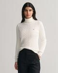 Gant Rollkragenpullover "STRETCH COTTON CABLE TURTLENECK" mit Zopfmuster