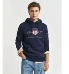 Hoodie GANT "REG ARCHIVE SHIELD HOODIE", Herren, Gr. 3XL, blau (evening blau),