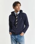 Kapuzensweatjacke GANT "REG SHIELD FULL ZIP HOODIE", Herren, Gr. S, blau (evening