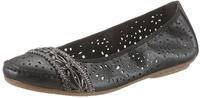 Rieker Ballerina Slipper, Flache Schuhe mit Rundum-Gummizug