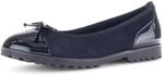 Ballerina GABOR "Gabor Ballerinas Leder/Textil", Damen, Gr. 39, blau (atlantik),