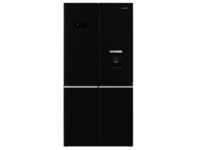 D (A bis G) SHARP Multi Door "SJ-NFA35IHD" Kühlschränke silberfarben (schwarz)