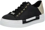 Plateausneaker RIEKER, Damen, Gr. 35, schwarz (schwarz, goldfarben),...