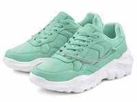 Sneaker LASCANA Gr. 37, grün (mint) Damen Schuhe Sneaker mit Chunky-Sohle &...