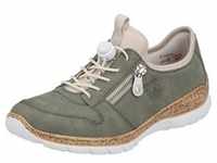 Slip-On Sneaker RIEKER Gr. 37, grün (schilfgrün) Damen Schuhe Sneaker