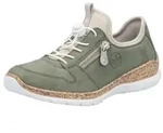 Slip-On Sneaker RIEKER, Damen, Gr. 37, gr&uuml;n (schilfgr&uuml;n), Lederimitat, Textil,