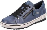 Plateausneaker REMONTE, Damen, Gr. 36, blau (dunkelblau), Leder, Schuhe