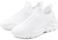 Sneaker LASCANA "Slip-On-Sneaker", Damen, Gr. 36, wei&szlig;, Obermaterial: 100%