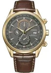 Funk-Multifunktionsuhr CITIZEN, braun (braun, anthrazit), Armbanduhren, Herren,