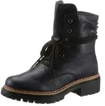 Schn&uuml;rboots RIEKER, Damen, Gr. 43, blau (nachtblau), Lederimitat, Schuhe