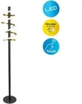 N&Auml;VE LED Stehlampe "Belleza", schwarz (gold, schwarz), 1, &Oslash; 22cm H: 140cm, 1 Stk.,