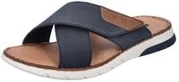 Pantolette RIEKER, Herren, Gr. 47, blau (navy), Lederimitat, Basic, Schuhe