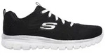 Sneaker SKECHERS "GRACEFUL - GET CONNECTED", Damen, Gr. 36, schwarz-wei&szlig; (schwarz,
