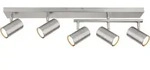 GLOBO LIGHTING Deckenspot "ROBBY", silber (nickel matt), 5, H: 17cm, 1 Stk.,