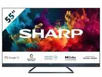 F (A bis G) SHARP LED-Fernseher "SHARP 55FQ5EG Quantum Dot Google TV 139 cm (55...