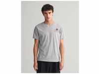 T-Shirt GANT "REG ARCHIVE SHIELD EMB SS T-SHIRT" Gr. M, grau (grey melange)...