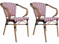 Stapelstuhl SIT Stühle Gr. B/H/T: 56 cm x 83 cm x 56 cm, 2 St., Aluminium, rot (rot,