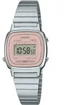 Chronograph CASIO VINTAGE, silber (silberfarben, rosa), Armbanduhren, Damen,