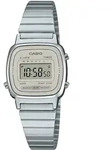 Chronograph CASIO VINTAGE, silber (silberfarben, taupe), Armbanduhren, Damen,