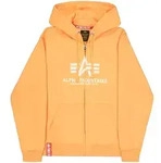 Hoodie ALPHA INDUSTRIES "Basic Zip Hoodie BL PP", Herren, Gr. M, orange (tangerine),