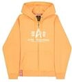 Hoodie ALPHA INDUSTRIES "Basic Zip Hoodie BL PP", Herren, Gr. M, orange (tangerine),