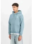 Hoodie ALPHA INDUSTRIES "Basic Hoodie SL", Herren, Gr. S, bunt (graublau),