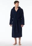 Herrenbademantel SCHIESSER "Essentials" Gr. M, blau (815, navyblau), M, Baumwolle,