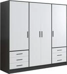 FORTE Kleiderschrank "Jupiter, Made in Europe, mit Schubladen" Ma&szlig;e (T/H): 60/200