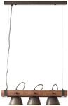 BRILLIANT Pendelleuchte "Decca", schwarz (schwarz stahl), 3, H: 115cm, 1 Stk.,