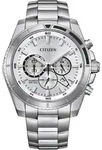 Chronograph CITIZEN, silber (silberfarben), Armbanduhren, Herren, Chronograph,