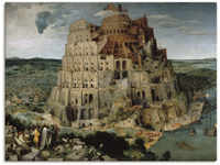 Wandbild ARTLAND "Der Turmbau von Babel. 1563" Bilder Gr. B/H: 80 cm x 60 cm,