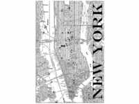 Leinwandbild ARTLAND "New York Karte Straßen Karte" Bilder Gr. B/H: 40 cm x 60...