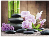 Artland Wandbild "Spa Konzept Zen Steinen Orchideen", Zen, (1 St.), als...