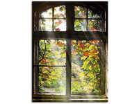 Wandbild ARTLAND "Altbau" Bilder Gr. B/H: 60 cm x 80 cm, Leinwandbild Fenster &