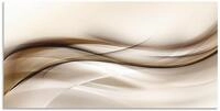 Artland Wandbild "Braune abstrakte Welle" Muster 1 Stk. tlg. als Alubild,