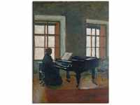 Wandbild ARTLAND "Am Klavier. 1910" Bilder Gr. B/H: 60 cm x 80 cm, Leinwandbild
