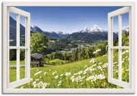 Artland Wandbild "Fensterblick Bayerischen Alpen" Berge 1 Stk. tlg. als Leinwandbild,