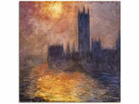 Leinwandbild ARTLAND "Parlament in London bei Sonnenuntergang" Bilder Gr. B/H:...