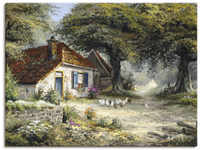 Wandbild ARTLAND "Märchenhaftes Ferienhaus" Bilder Gr. B/H: 80 cm x 60 cm,