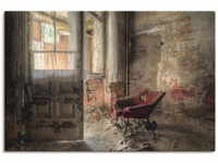 Wandbild ARTLAND "Lost Place - roter Sessel I" Bilder Gr. B/H: 90 cm x 60 cm,